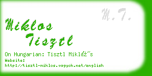 miklos tisztl business card